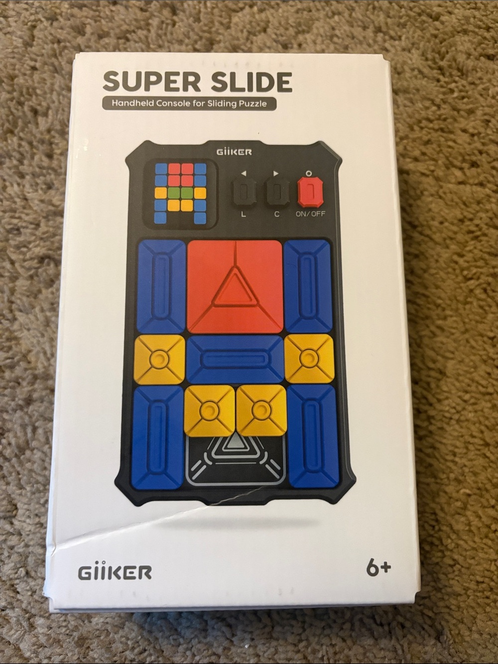 Super Slide Handheld Puzzle Game - Blue, Red, Yellow